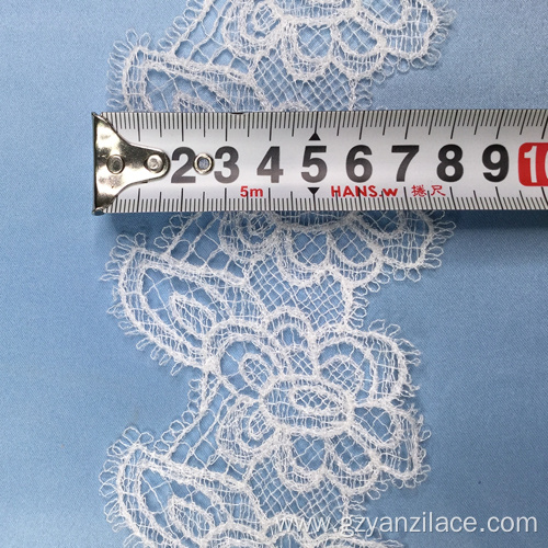 White Embroidery Tulle Lace Trim